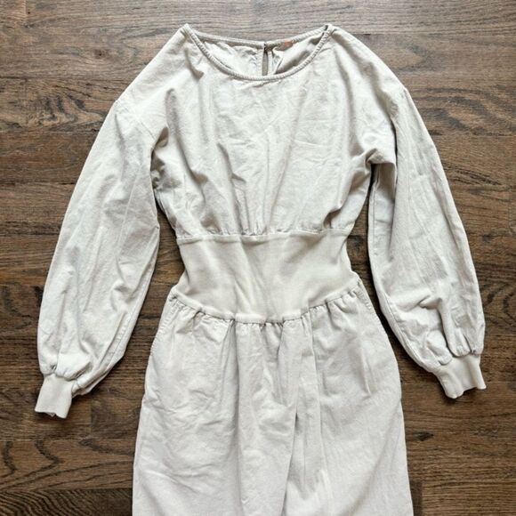 NWOT Free people Endless Summer Sonika Jumpsuit cotton long sleeve Sz XS Tan - Picture 6 of 11